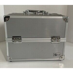 Creative Options Four Tray Storage Case Silver Aluminum Crafter's Case (Not Key)